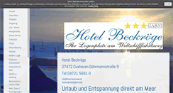Desktop Screenshot of hotel-cuxhaven.org