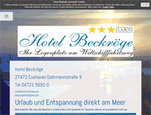 Tablet Screenshot of hotel-cuxhaven.org